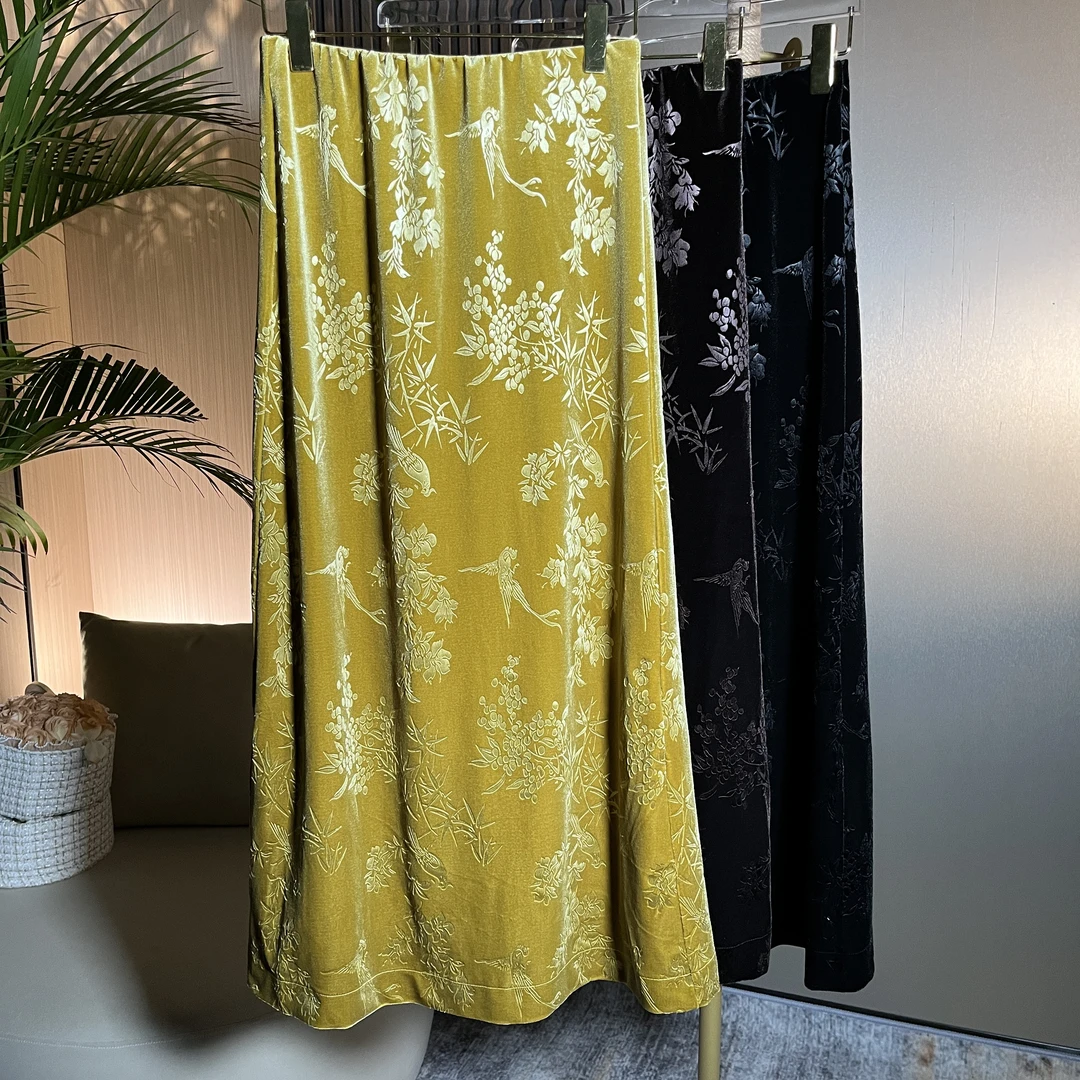 F9【报喜】丝绒里衬半裙