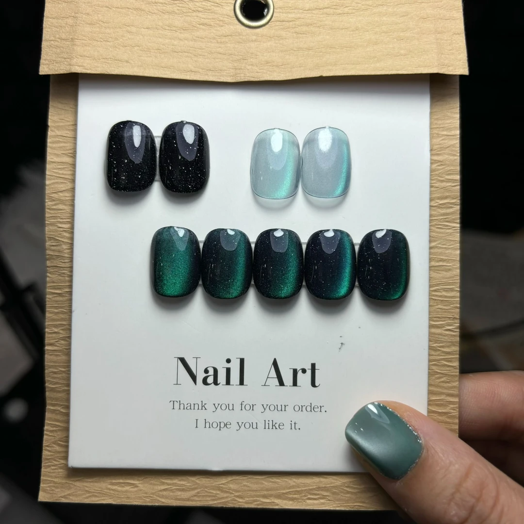 星河爆闪玻璃珠猫眼指甲油胶晶石猫眼美甲专用