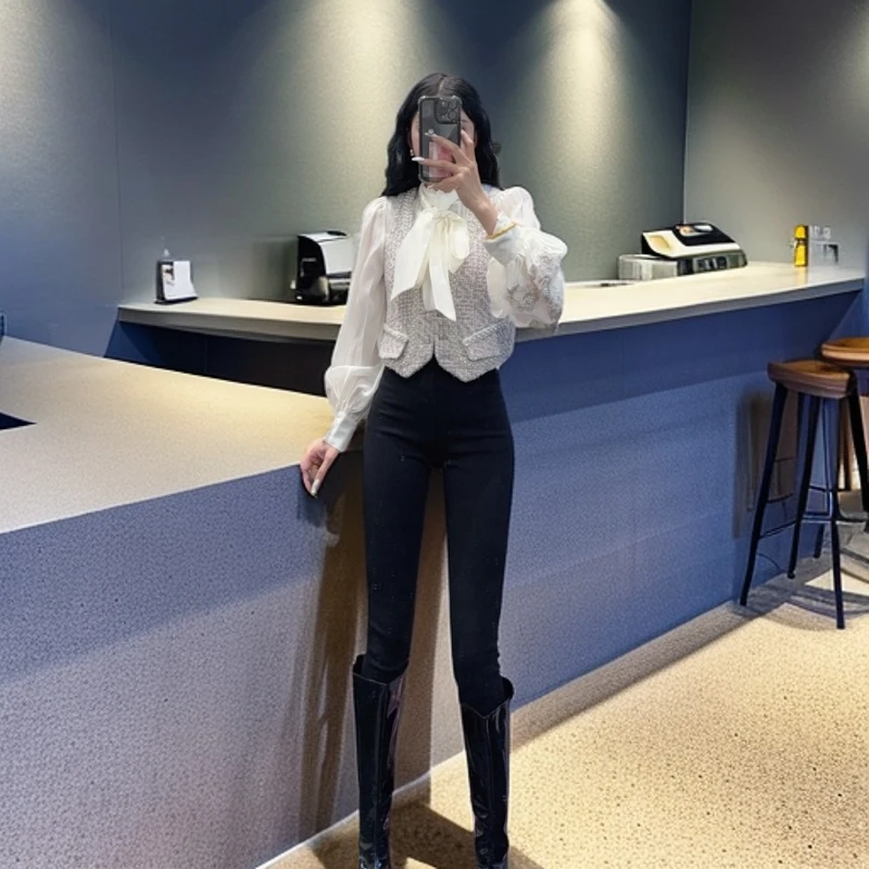 大气元（马甲）名媛小香重工珍珠包边小香马甲