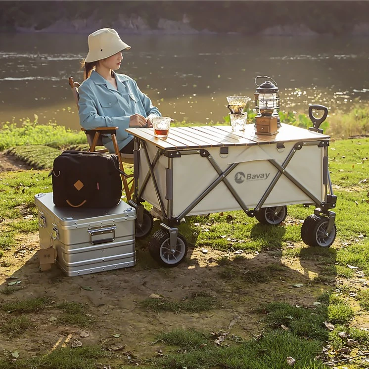 北欢Bavay/户外露营推车F01野营便携折叠野餐车营地小拖车
