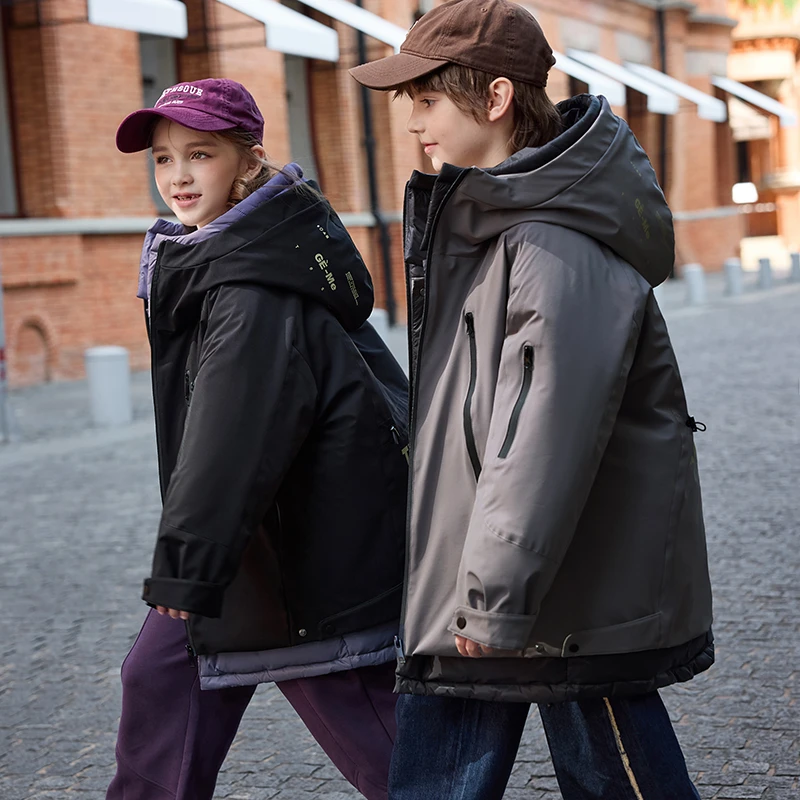 儿童中长款羽绒服外套2024新款冬季洋气男童中大童加厚女款童装