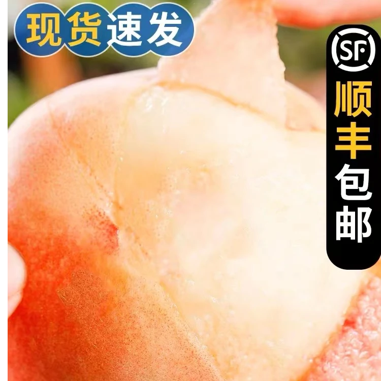 甘肃省外【秦安水蜜桃】天水北京7号水蜜桃顺丰包邮9枚16枚脆甜多汁