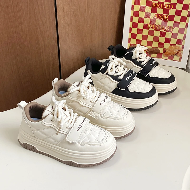 松糕鞋2024春季新款小众板鞋chic韩版厚底休闲学生运动百搭小白鞋