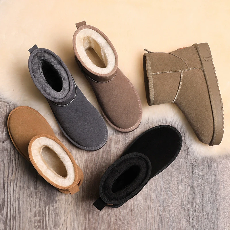 百搭雪地靴女2023年新款冬季加绒加厚短靴子东北防滑保暖面包棉鞋