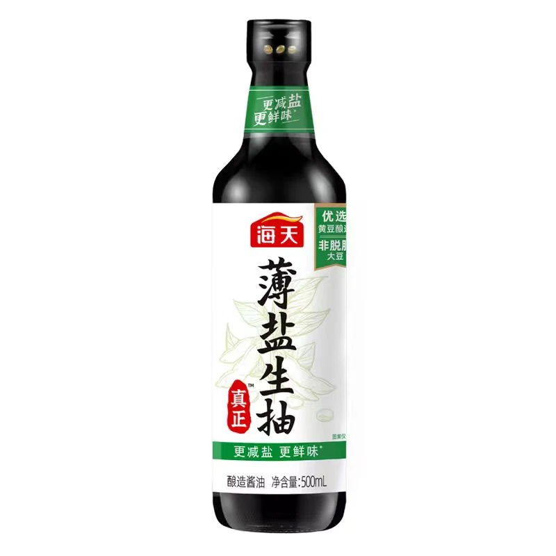 海天真正 薄盐生抽酿造酱油 500ml/瓶