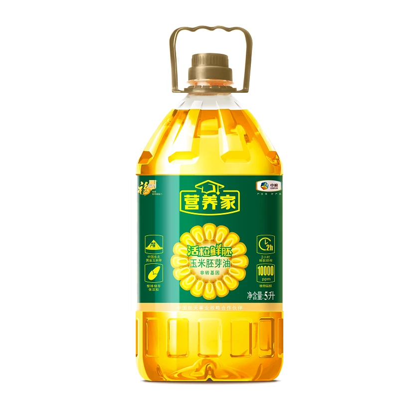 福临门营养家活力鲜胚玉米胚芽油5L/桶