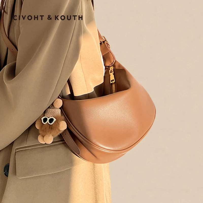 小c&k包包女士2023新款斜挎包女单肩饺子包秋冬百搭腋下时尚女包