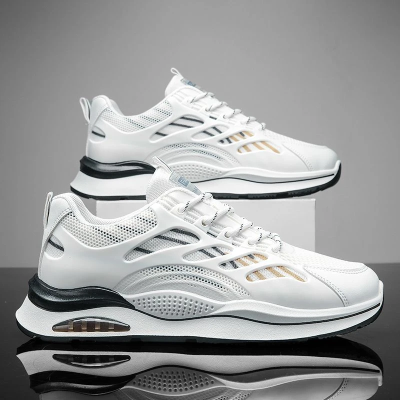 男鞋2024新款男士百搭厚底运动休闲跑步老爹鞋网面时尚潮流潮鞋