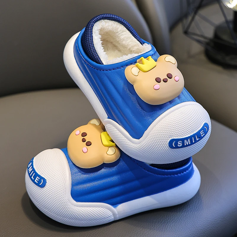 儿童棉拖鞋冬季卡通可爱男女童室内防滑宝宝毛绒亲子家居小孩棉鞋