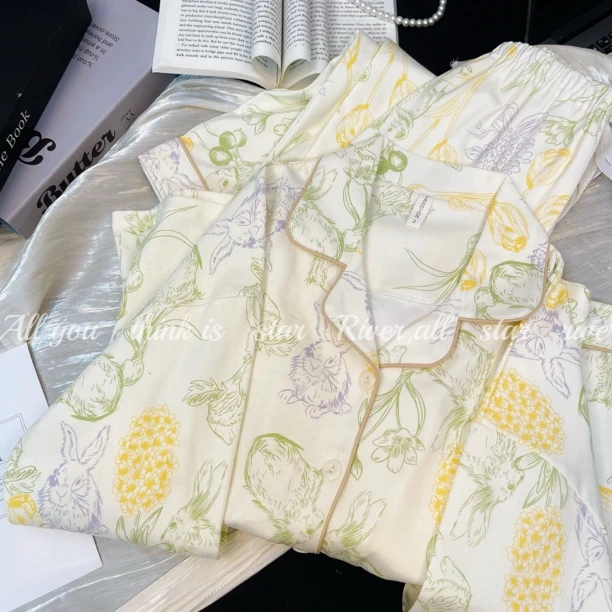 【云感棉带胸垫】月子服套头产后哺乳睡衣孕妇喂奶住院服家居服产妇