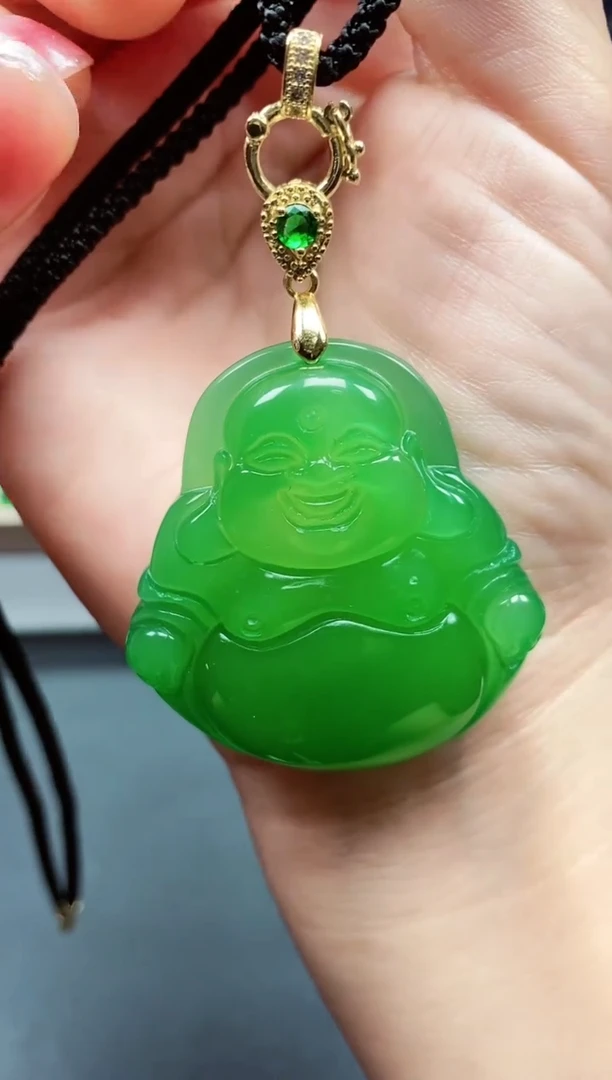 【闪购商品】玛瑙/玉髓颈饰合金扣头佛公