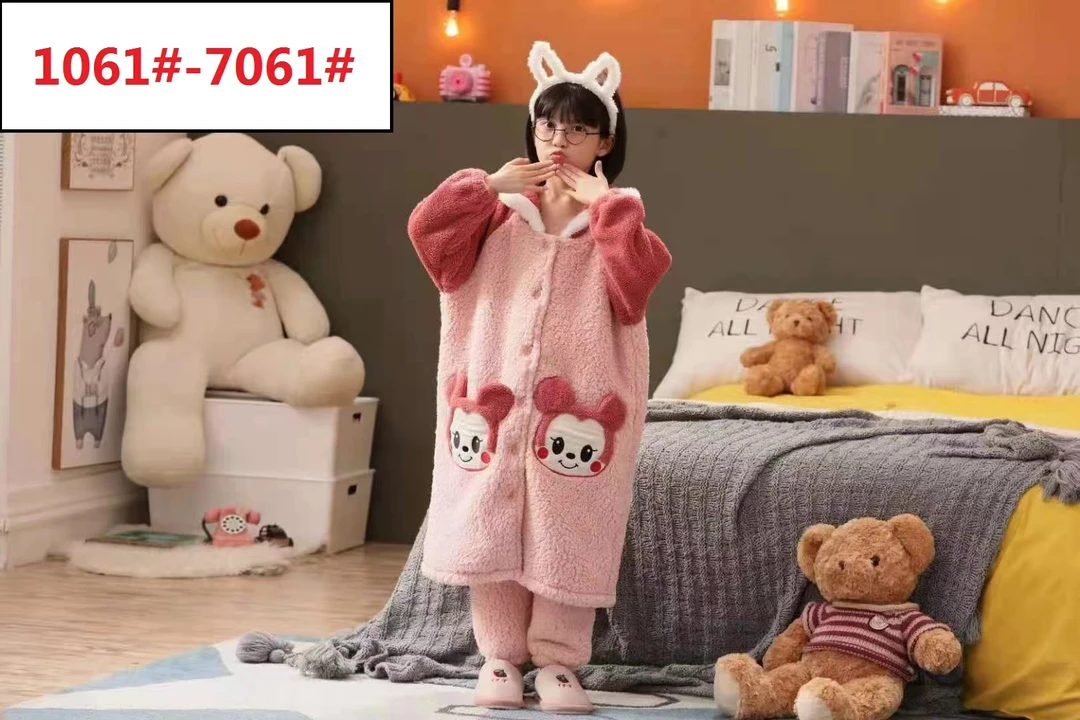（绒）寇里1（按照编码下单）绒冬季新款亲子装家居服童装睡衣儿童