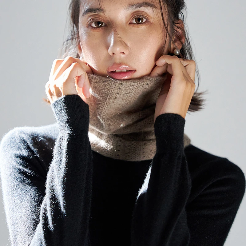 Anduni/安都妮羊绒脖套帽子男女同款老少皆宜送父母保暖舒适围脖