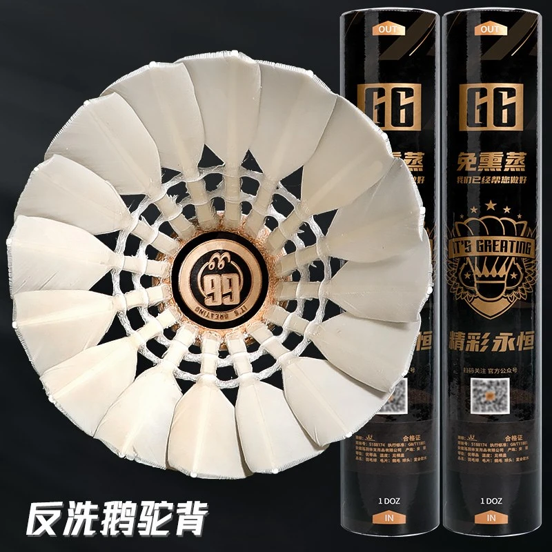 精彩G6羽毛球耐打王鹅毛球馆成人训练比赛用球12只装飞行稳定