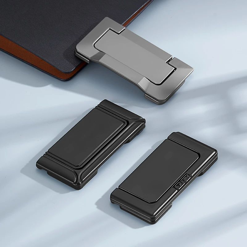 （3只装）床头柜黑色暗扣平拉手榻榻米隐形明孔装简约明打孔暗拉手