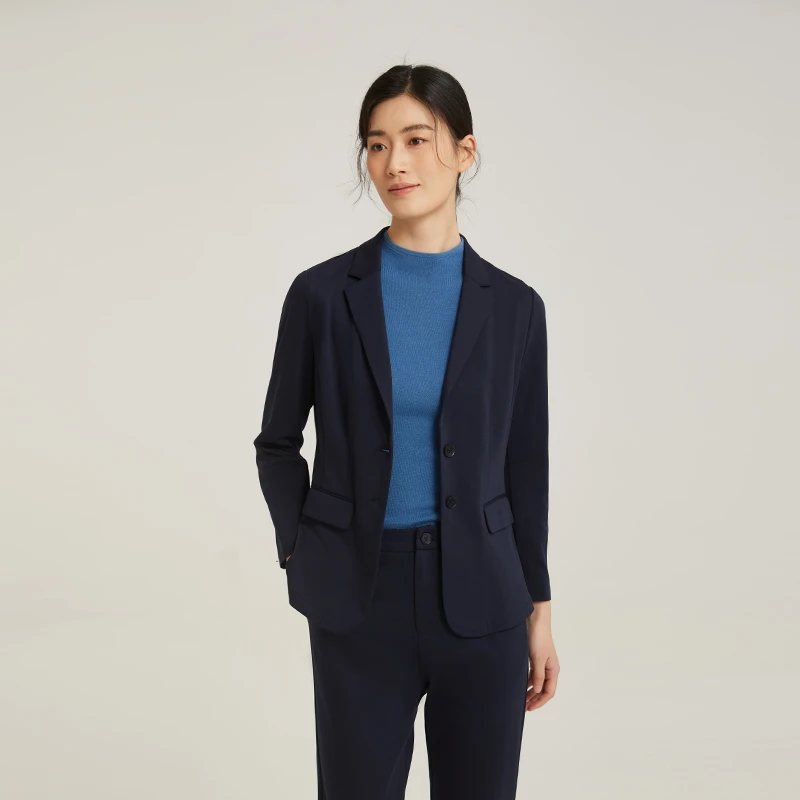 《晚风吹》补丁生活藏蓝色西服外套FS1061/243