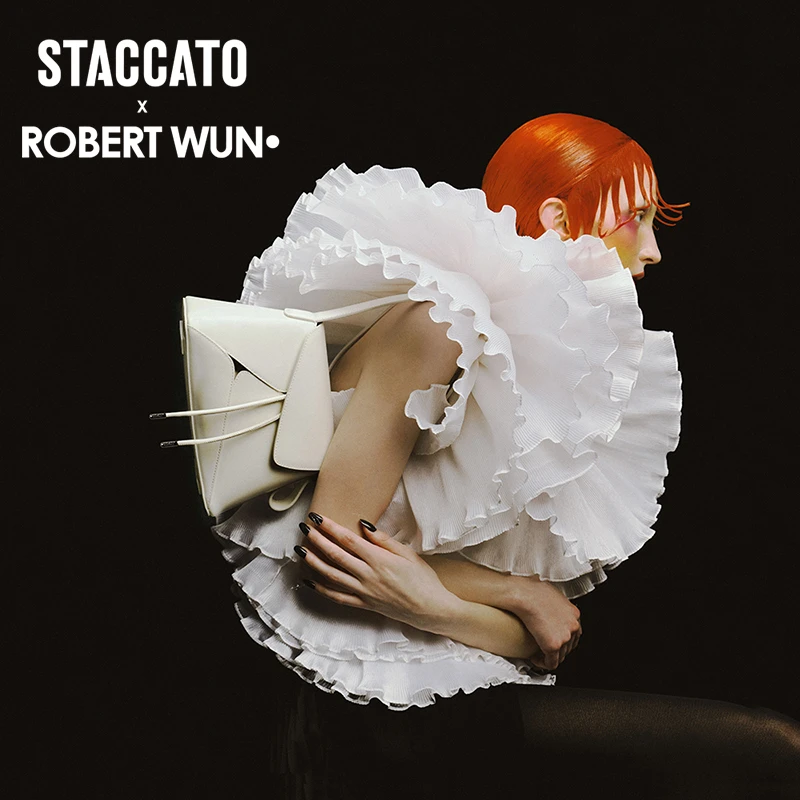 STACCATOxROBERTWUN 新款铠甲花朵联名腋下时尚女包X2966CX3