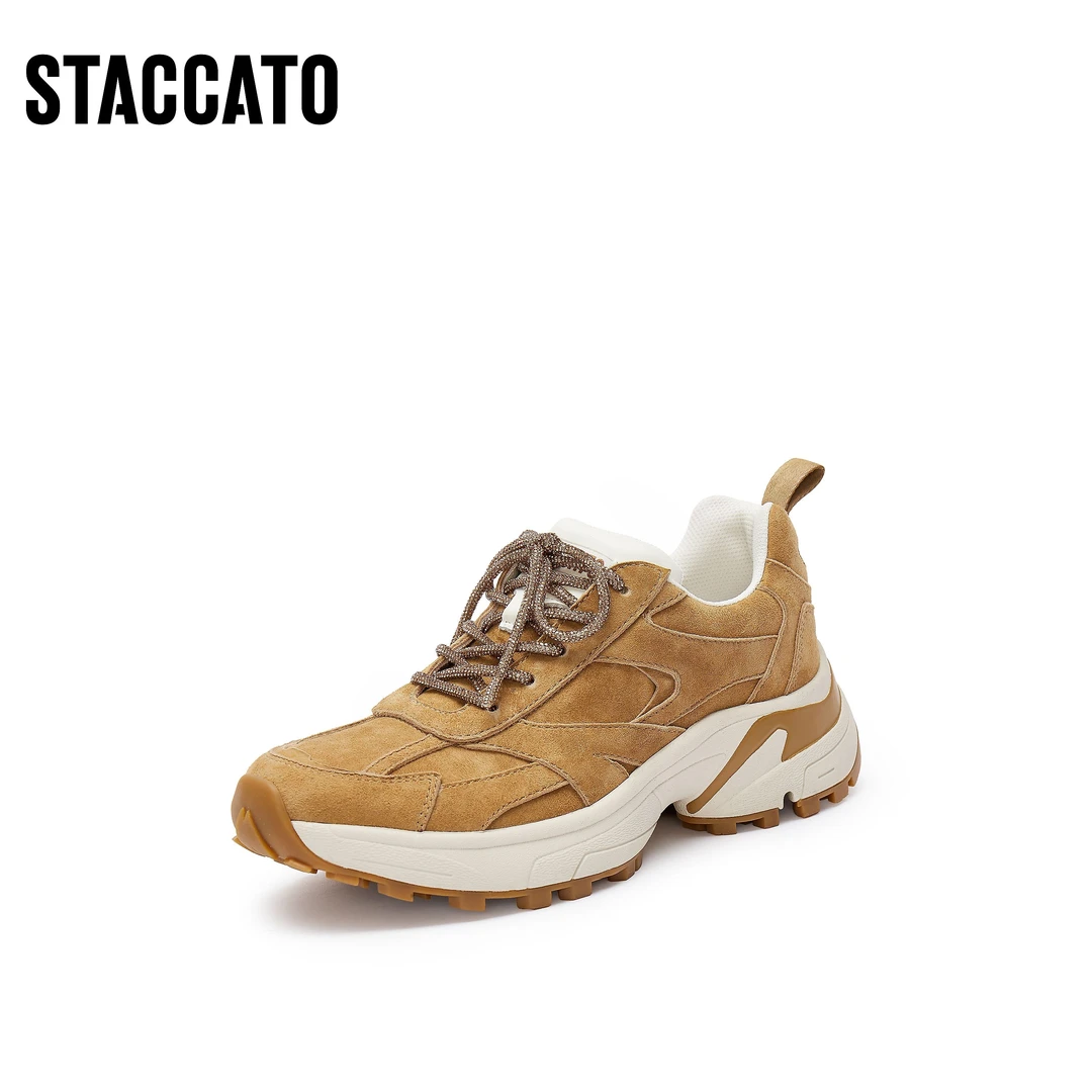 思加图2024新款雅丹风原野沙漠厚底老爹鞋户外休闲运动鞋EVD05AM4