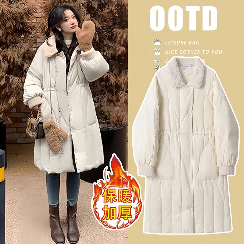 孕妇棉衣外套秋冬季2025新款时尚韩版加厚棉服保暖宽松棉袄中长款