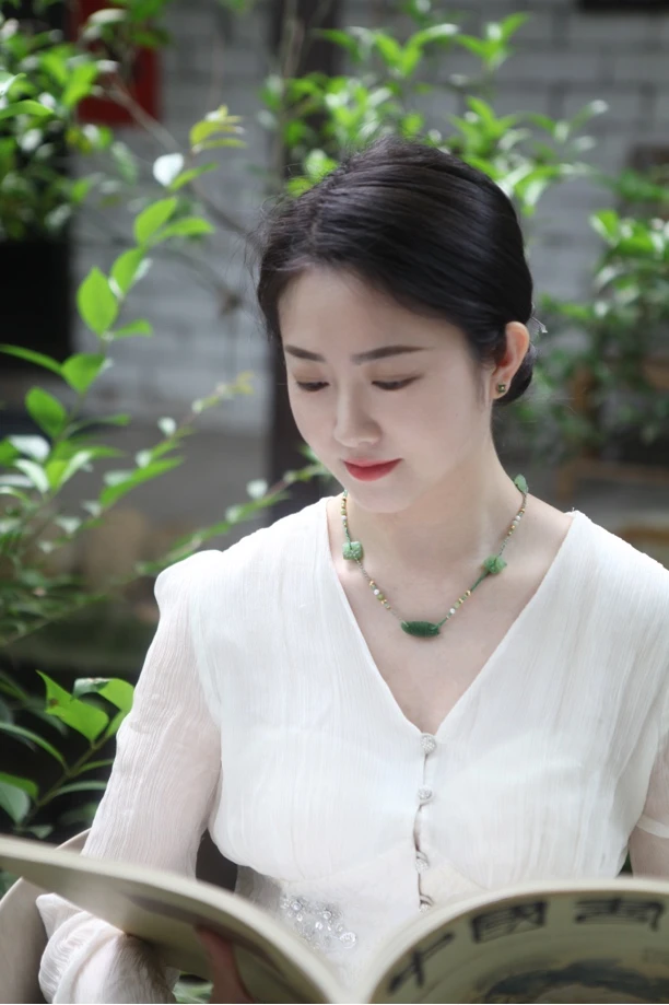 和田玉碧玉随形小石头项链手串两用