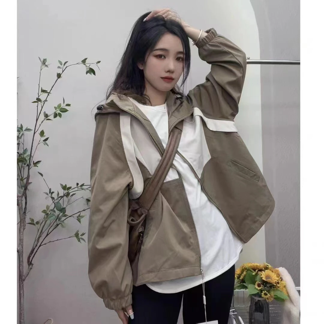 秋季新款韩版大码休闲时尚流行百搭风衣外套
