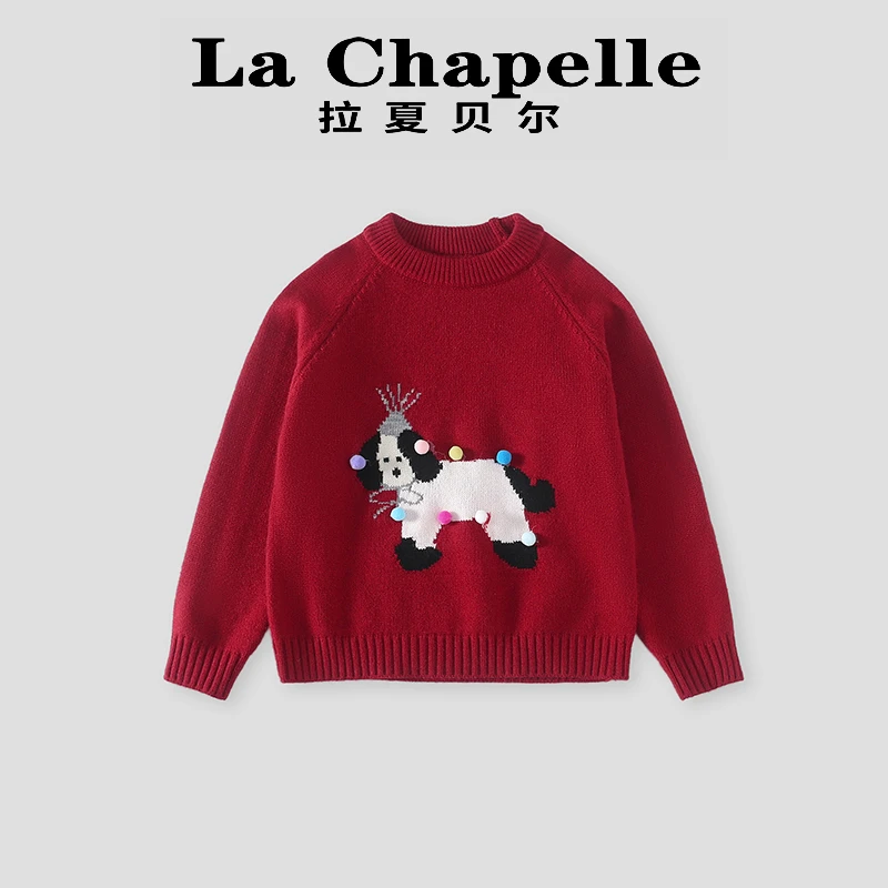 La Chapelle【拉夏贝尔】时尚女童秋冬季卡通动漫针织衫LA1258