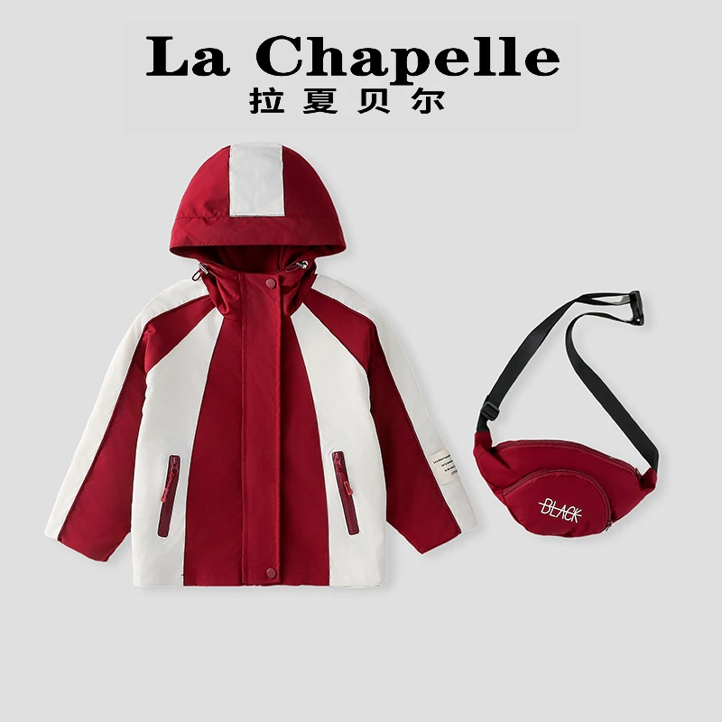 La Chapelle【拉夏贝尔】时尚秋季休闲拼色外套男女同款LA285