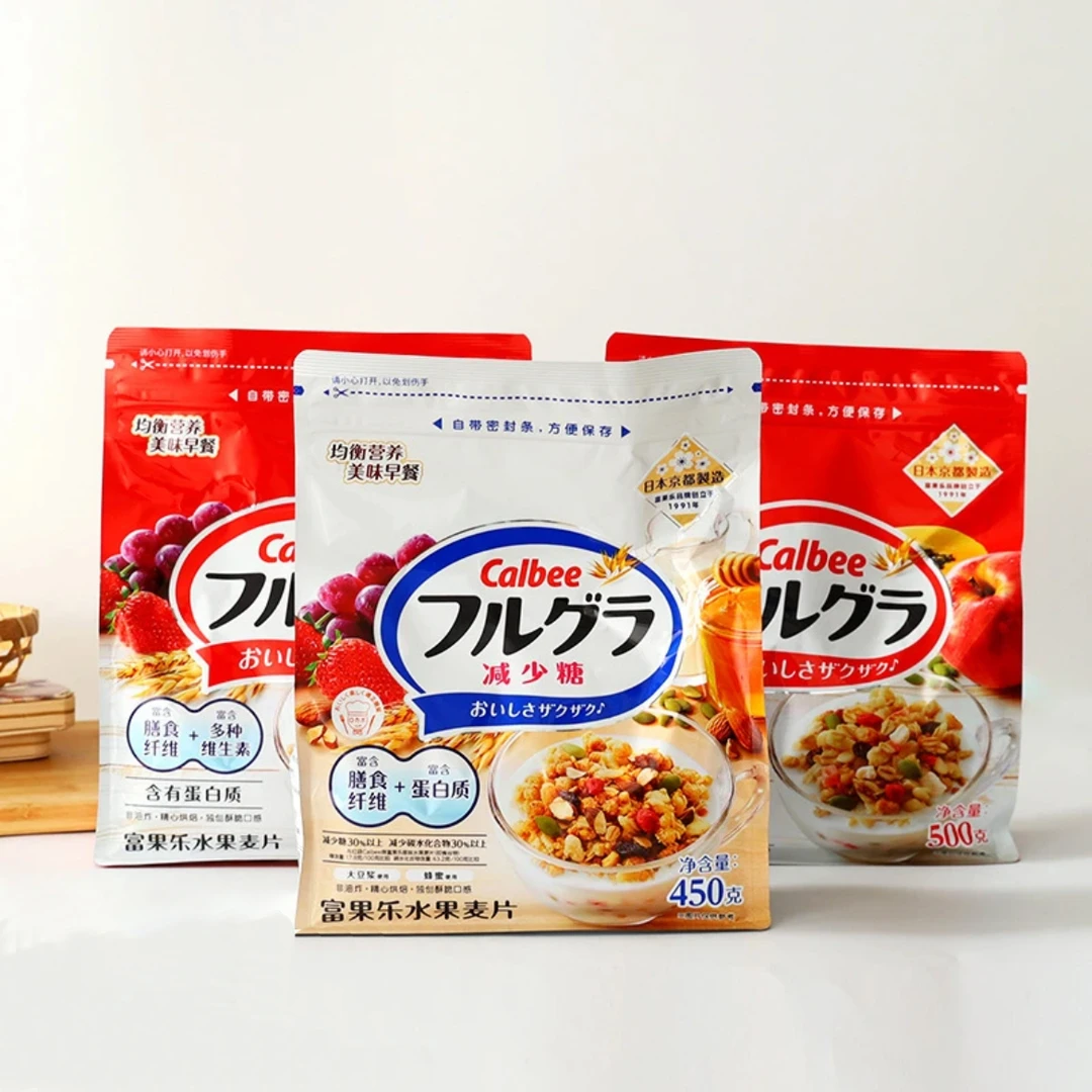 日本原装进口卡乐比原味水果坚果燕麦麦片减糖即食速食营养早餐