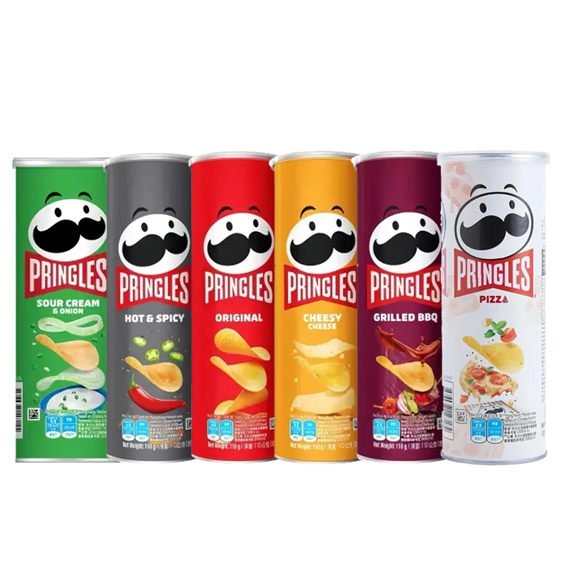 马来西亚 品客薯片罐装经典酥脆 膨化食品休闲追剧办公休闲零食