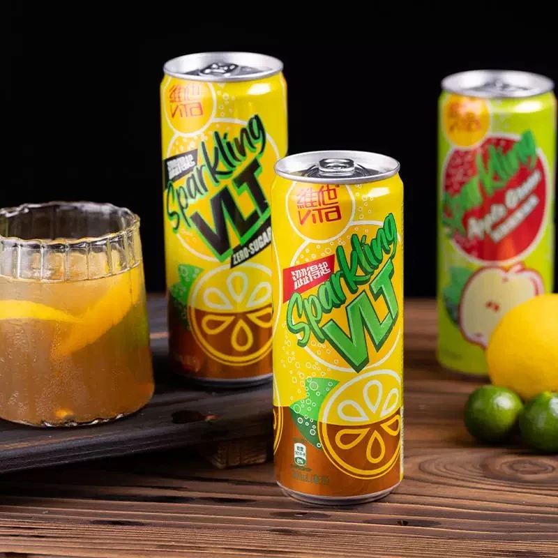 香港版维他0糖气泡柠檬茶310mL*6罐苹果绿茶低糖进口网红饮料