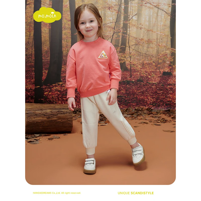moimoln小云朵童装春秋新款儿童韩版休闲品质运动舒适品牌T恤卫衣