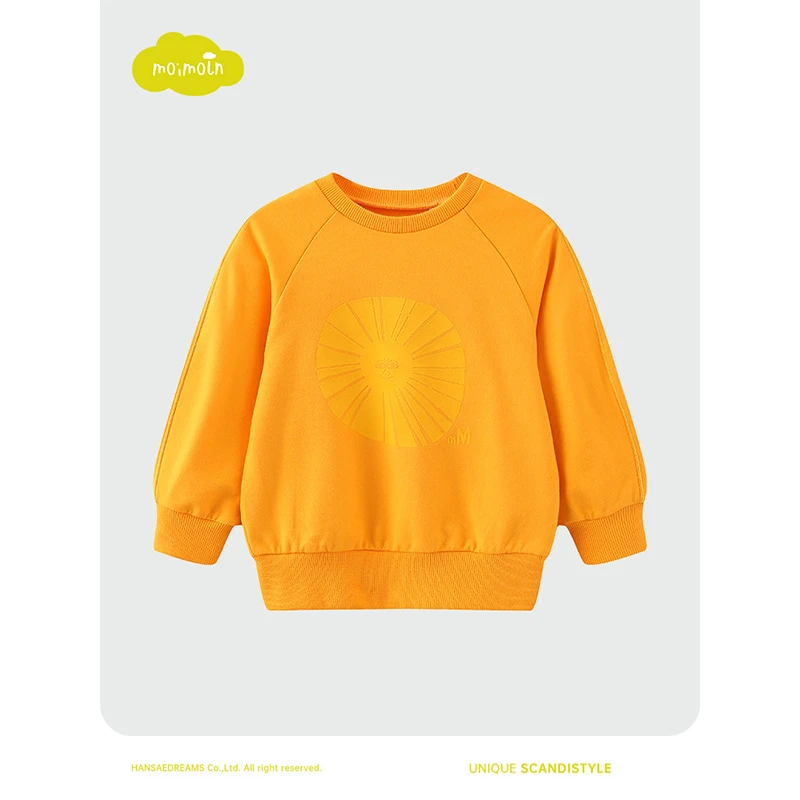 moimoln小云朵童装春秋新款儿童休闲圆领卫衣长袖T恤时尚洋气上衣