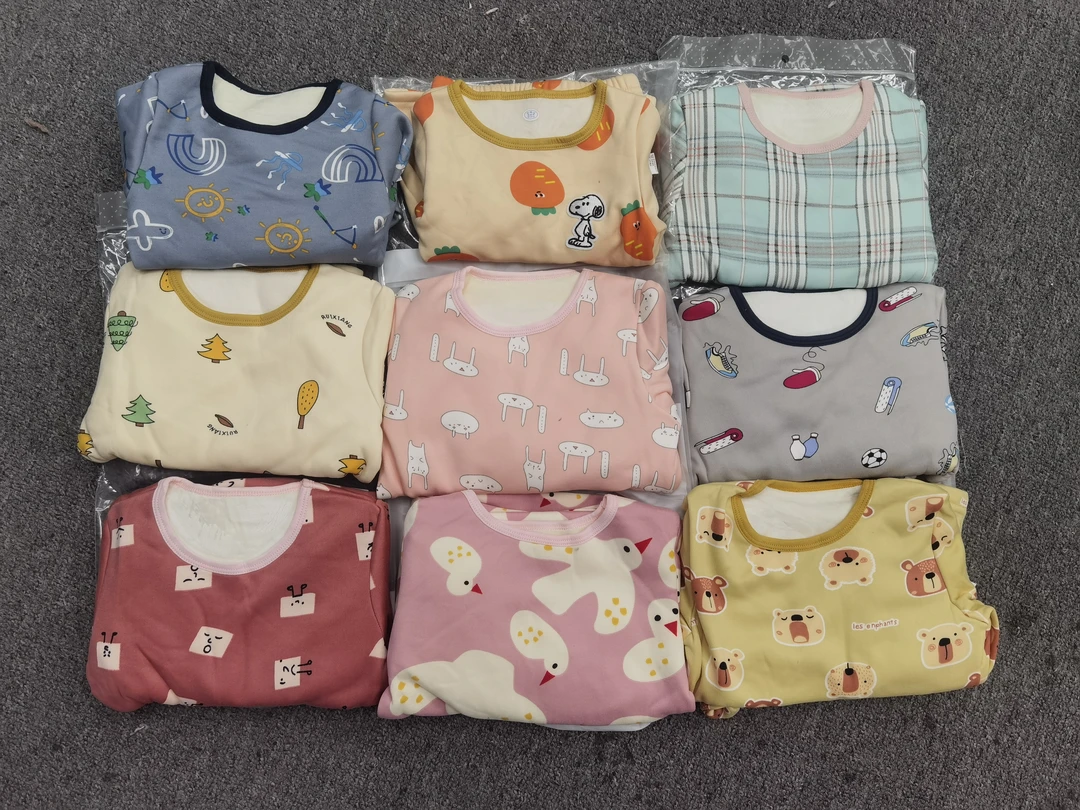 儿童秋冬牛奶丝不倒绒保暖套装