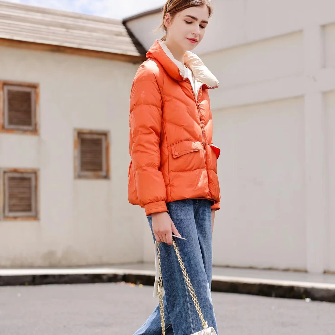 S3508  【清货不补差价】】女士白鸭绒短款白鸭绒羽绒服秋冬保暖