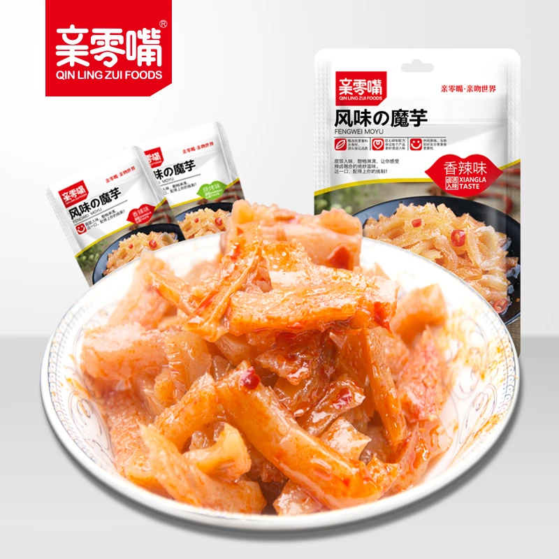 亲零嘴袋中袋风味魔芋80g/包麻辣香辣休闲零食追剧必备爽口好吃