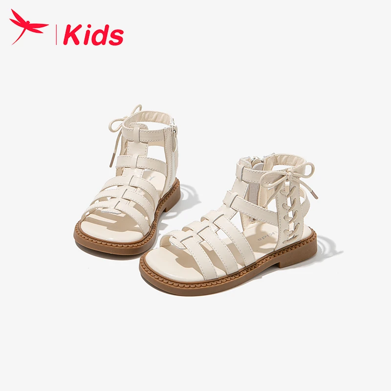 红蜻蜓真皮女童鞋儿童凉鞋罗马2025新款夏款夏季女孩女宝大童爆款