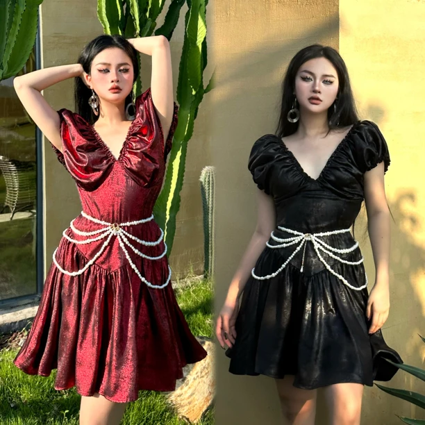 Blackgirl新款【罗马假日】时尚巴洛克华丽宫廷复古风高弹力连衣裙