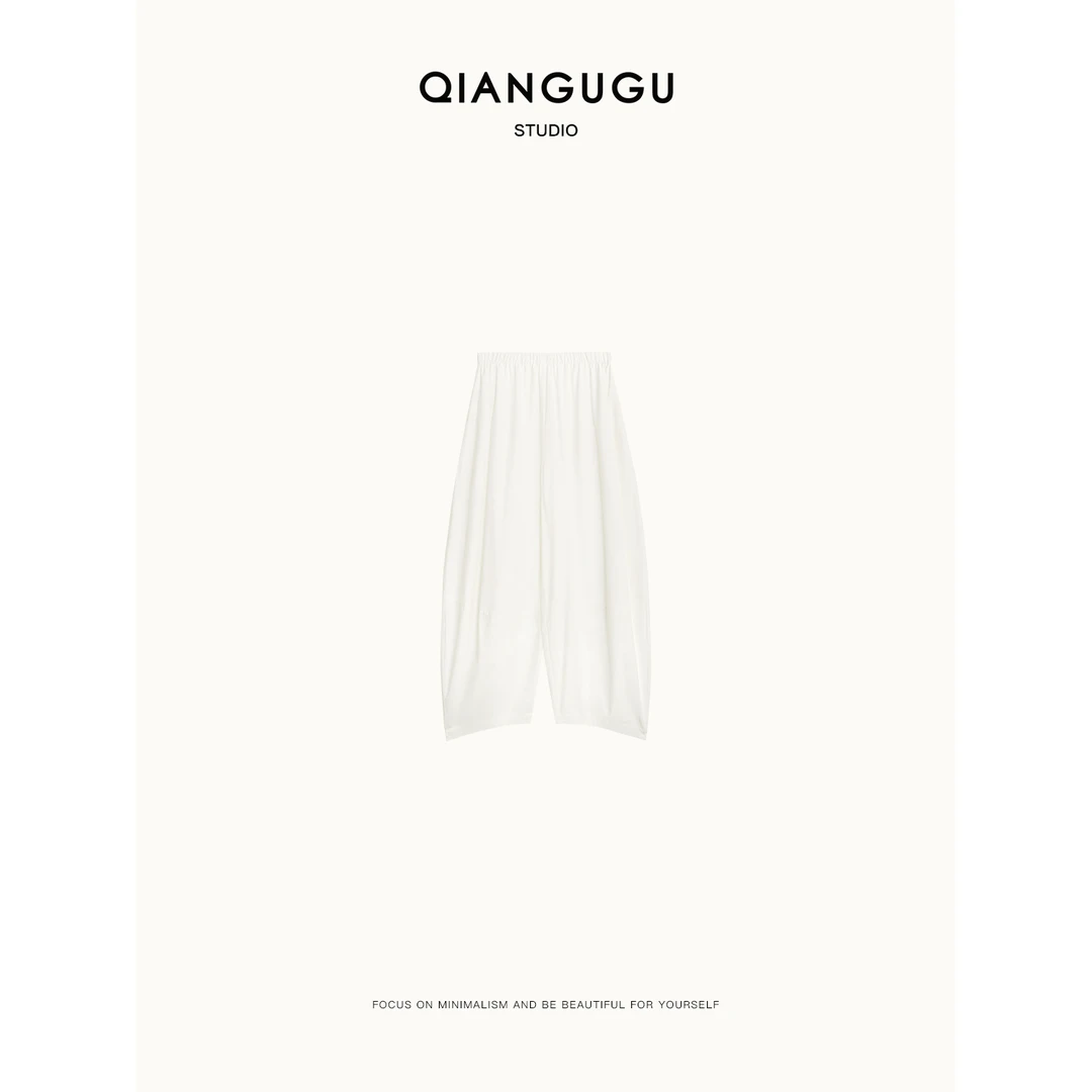 钱谷谷日系宽松设计师风格慵懒镰刀裤Q23070707