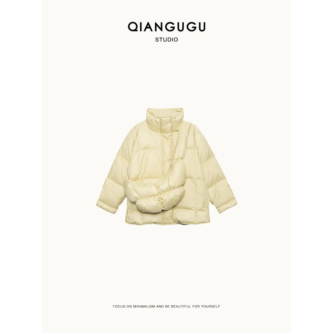 钱谷谷 “冬日大被子”配包包立领短款长款羽绒服外套 Q24031037