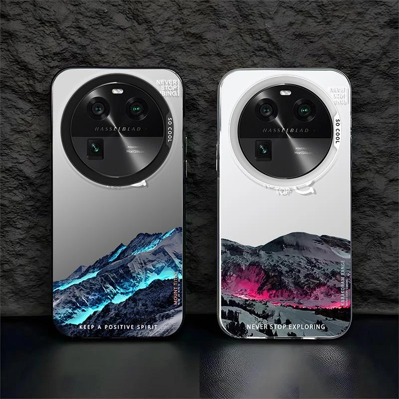 适用OPPOFINDX6手机壳男雪山景彩银IMD新款元气壳保护套x6pro个性