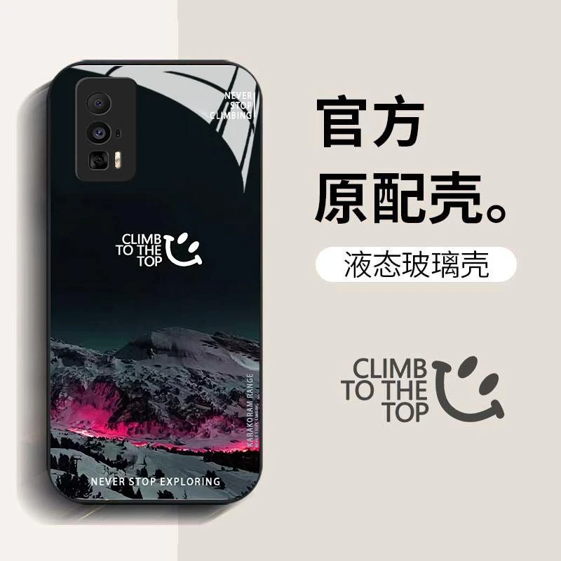 适用红米k60手机壳全包时尚防摔保护套钢化玻璃雪山网红硬壳潮牌
