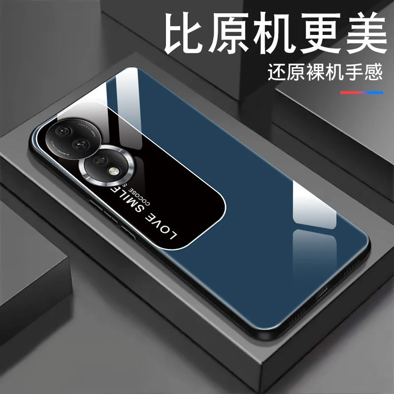 适用华为荣耀80手机壳玻璃90pro保护套防摔60se网红男70全包新款