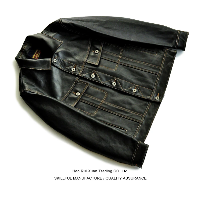 沾酱 风暴皮衣夹克男 男士皮衣 夹克外套 黑色休闲皮夹克