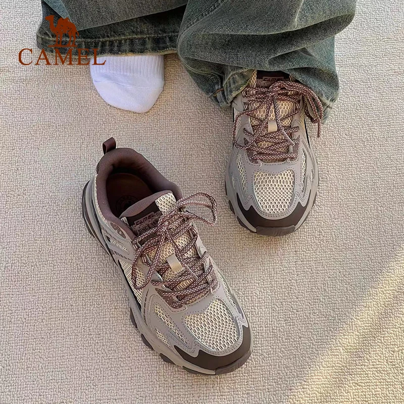 骆驼追光慢跑步鞋男女防滑户外徒步登山鞋透气百搭复古休闲运动鞋