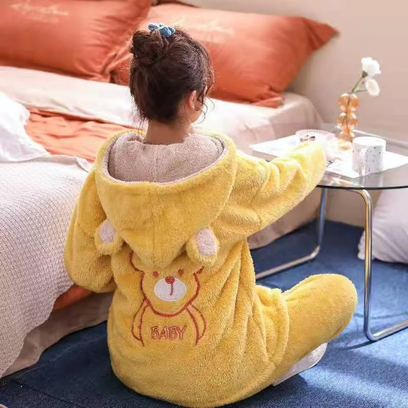 2022女加绒加厚睡衣套装家居服