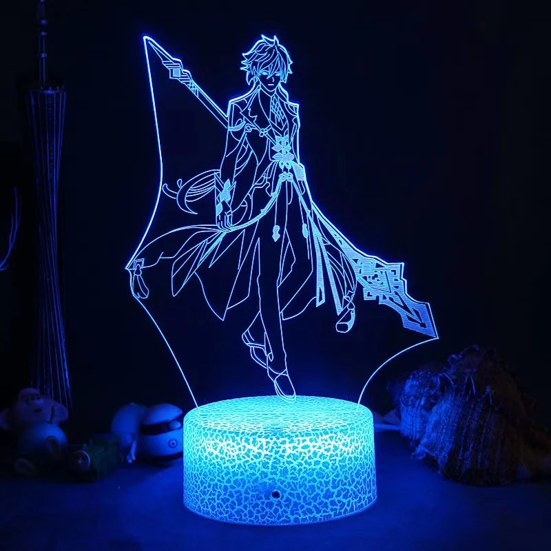 游戏原神周边手办摆件立牌智能变色小夜灯房间装饰护眼灯创意礼品