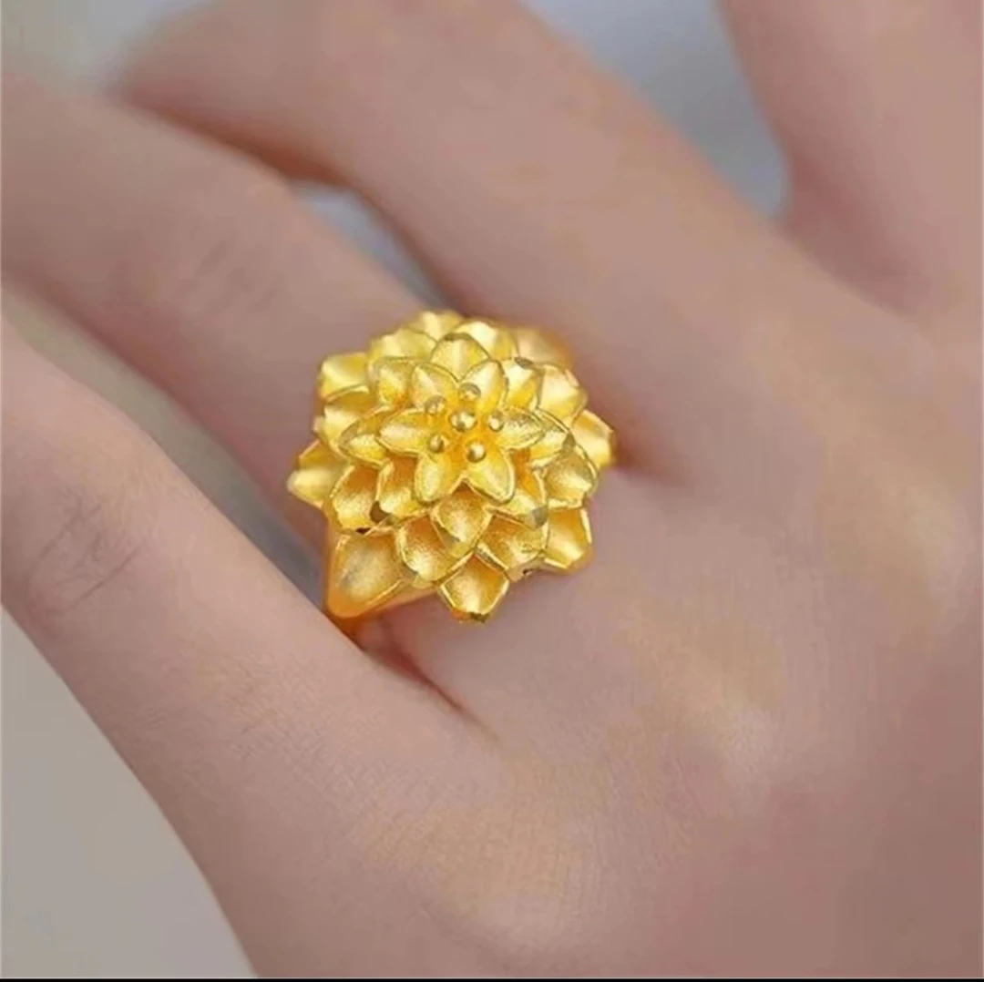 合金戒指 【如歌绽放女士可调节戒指】时尚百搭4.6g