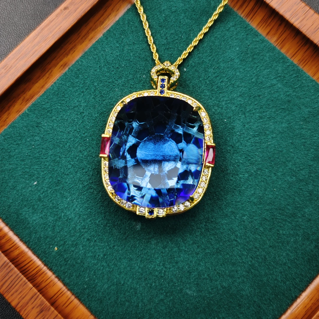 XJ岚霏甄选》矢车菊吊坠DZ0004配链子