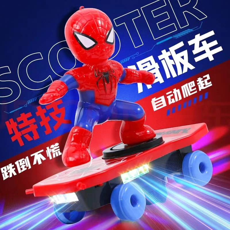 蜘蛛侠滑板不倒翁
