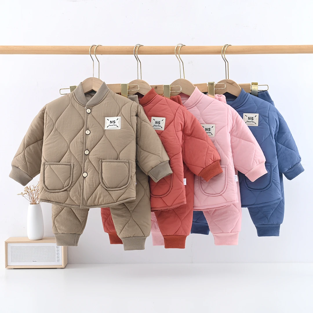 （格伦贝拉专享）儿童秋冬120克棉服套装保暖衣男女宝宝冬季外出服